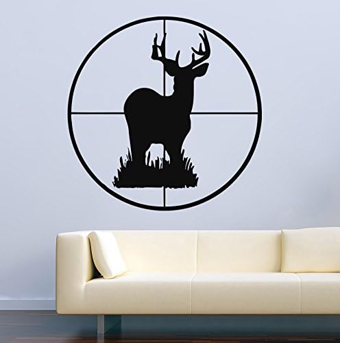 Animals Wall Decals Deer in Crosshairs Hunting Buck Vinyl Decor Sticker MK0722