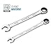 Capri Tools Ratcheting Wrench Set, True 100-Tooth, 3.6-Degree Swing Arc, 8 to 19 mm, Metric, 12-Piece in a Convenient Wrench Rack