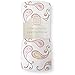 SwaddleDesigns Marquisette Swaddling Blanket, Premium Cotton Muslin, Pastel Pink Paisley