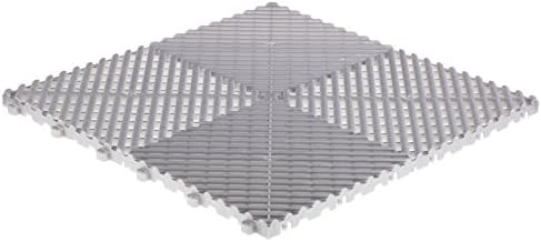 Swisstrax (A504.000.204-50) Ribtrax Modular Flooring Tile, Pearl Silver - (Pack of 50)