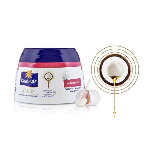 Parachute Gold Hair Cream Anti Hair Fall - 4.7 fl.oz. (140ml) - Contains Garlic and Coconut