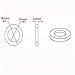 Haobase 100Pcs Black Nylon Plated M3 Flat Spacer Washer 3mm X 8mm X 1mm Thickness Gasket Ring