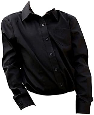 Cruel Girl Girls' Long Sleeve Button Up Top Black Small