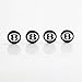 Circle Cool Set of 4 Fit Bentley Logo Laser Engraved Black Aluminum Metal Cap Stainless Steel Screw for Car License Plate Frame