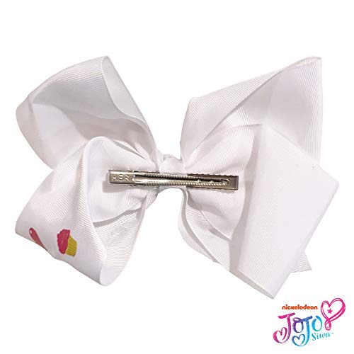 Jojo Siwa Bow for Girls Bundle, 2 Bows and 3 Pack Bracelet - Black Bow with Emoji Faces and Pink with Stars Hair Bow - Thumbnail 2