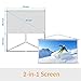 JaeilPLM 80-Inch 2-in-1 Portable Projector Screen, Outdoor Indoor Compatible with Triangle Stand or Hanging Design Movie Projection for Home Theater, Gaming, Office (OS80)