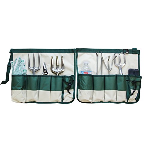 GardenHOME Ergonomic Garden Tools 4 Piece Tool Set with Trowel, Cultivator, Transplanter (7T)