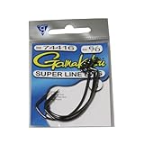 Gamakatsu Superline Offset Extra Wide Gap Worm Hook-5 Per Pack (Black, 2/0)
