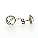 ELBLUVF Alloy Anchor Stud Earrings Glass Cabochon Earring Nautical Womens Jewelry