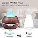 Mulcolor Essential Oil Diffuser, 2Pack 250ml Aromatherapy Diffuser for Essential Oils, Aroma Oil Diffuser Humidifier, Ultrasonic Diffuser Wood Grain, Waterless Auto Shut off, 7 Colors Light