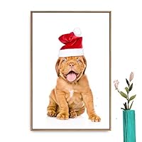 Framed Canvas Wall Art Christmas Santa Claus Canvas Prints Home Artwork Decoration for Living Room,Bedroom - 16x24 inches