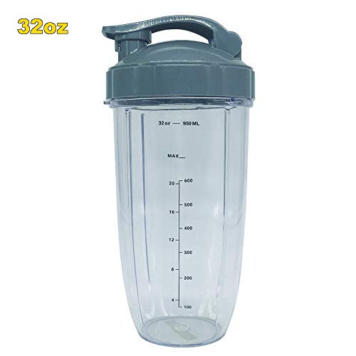 32oz Replacement cup for nutri bullet blender, 32oz Colossal Cup with Flip Top to Go lid ForNutri Bullet Nutribullet Blender,nutribullet cup and lid (1)