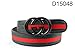 Godisdesigner Men's Big G Buckle Classic Green / Red / Green Leather Belt (100cm/39.3inch (31-33), Black Black)