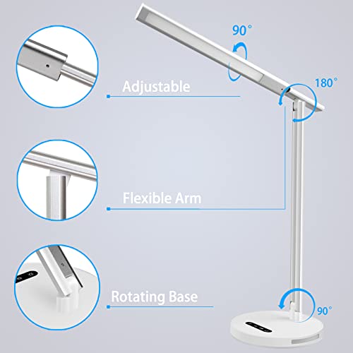 Office Desk Lamp Led Desk Light with Night Light, Modern Desk Lamp