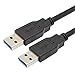 SNANSHI USB Male to Male A to A Cord - USB3.0 up to 10 FT for Hard Drives, Hubs, DVD Players & More
