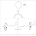 HOUSE DAY Skirt Hangers with Clips 12 Pcs Pack 13.4 Inch White Plastic Hangers with Clips Heavy Duty Pant Hangers