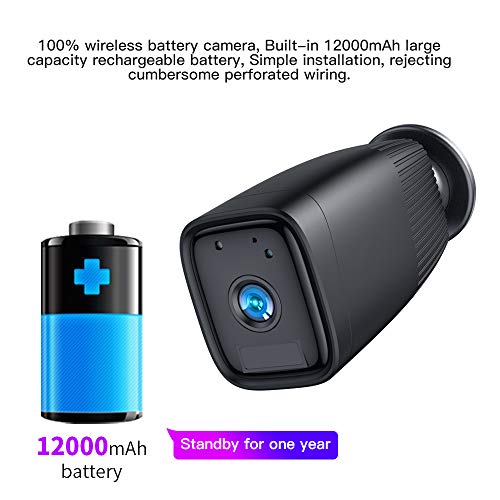 SDETER Wireless Battery Camera, 1080P WiFi IP Home Security CCTV