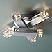 Possini Euro Design Modern Ceiling Light Flush Mount Fixture Aluminum Gray 19 3/4