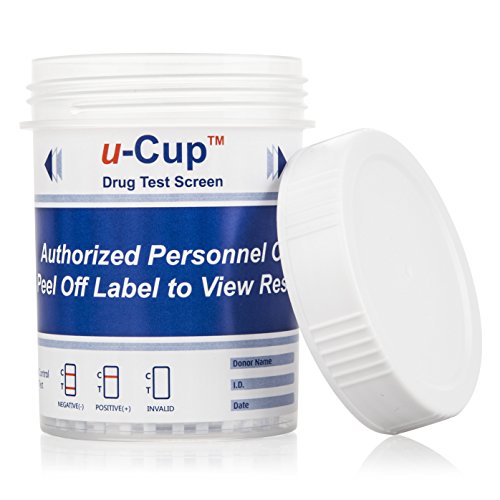Urine Drug Test Cups: 12 Panel Urine Screening Drug Testing Cups with Instant Results - Test 12 Drugs Including THC, COC, OXY, MDMA, BUP, MOP, BAR, BZO, MET, MTD & PCP - Over The Counter - 5 Pack