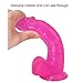 8 inch Crystal Jelly Dildo Realistic Penis Dual Lady Masturbation Layer Silicone Stimulator Ballsy Dong Cock Adult Sex Toys with Suction Cup, Vaginal Stimulate Toy