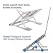 Laptop Stand Portable Adjustable – Aluminum Holder Ergonomic Compactable for Mac Pro/Air/Samsung/Any Notebook 10-17 inches. (Silver)thumb 3