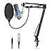 TONOR Professional Studio Condenser Microphone Computer PC Microphone Kit with 3.5mm XLR/Pop Filter/Scissor Arm Stand/Shock Mount for Professional Studio Recording Podcasting Broadcasting, Blue