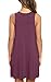 WEACZZY Summer Dresses for Women Beach Tshirt Sundress Sleeveless Pockets Casual Loose Tank Dress (Mauve, Medium)