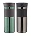 Contigo 20-Ounce SnapSeal Byron Travel Mug, Greyed Jade and Gunmetal - Leak Proof Coffee Mug -Vacuum Insulated - Maintains Temperature of All Drinks, Hot or Cold - Fits Most Car Cupholders - 2 Pack