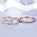 Iumer Rose Gold Bridal Set Zircon Wedding Engagement Couple Stacking Ring Set Women Jewelry,9