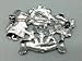 German Hat Pin: Alpine Flowers and Boot