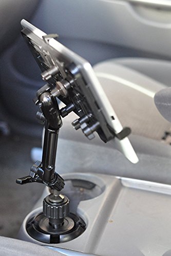 Arkscan MCUP11 Universal Tablet Car Cup Hole Mount 360° Degree Rotation Heavy Duty Aluminum for iPad & Tablet 7" to 11" - Thumbnail 4