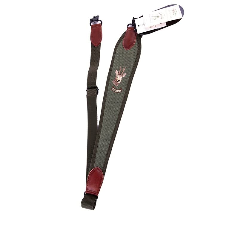 Quality Italian Riserva Cordura Rifle Sling with Animal Embroidery - Roe Deer