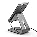 elago® M2 Stand [Dark Grey] - [Premium Aluminum][Angled for Video Calls][Cable Management] - for All iPhones, Galaxy, and Other Smartphones