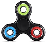 YKSale Hands Fidget Tri-Spinner Focus ADHD Anxiety Relief Toys Stress Reducer Ultra Durable High Speed Stainless Steel Bearing,Up to 3 minuts Spins (Black)