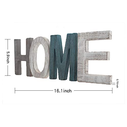 Rustic Wood Home Sign Decor, Home Decor Word Signs, Freestanding