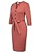 GRACE KARIN Women's Fall Strechy Tunic Working Mini Dress L Dark Red
