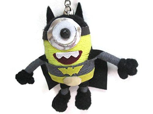 Despicable Me Minion One Eye Stuart Cosplay Batman Voodoo String Doll Keychain