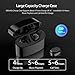 True Wireless Bluetooth Earbuds, Kissral T6 5.0 TWS Headphones HD Stereo Sound 24H Playback Time Built-in Dual Microphone with Portable Charging Case-Black