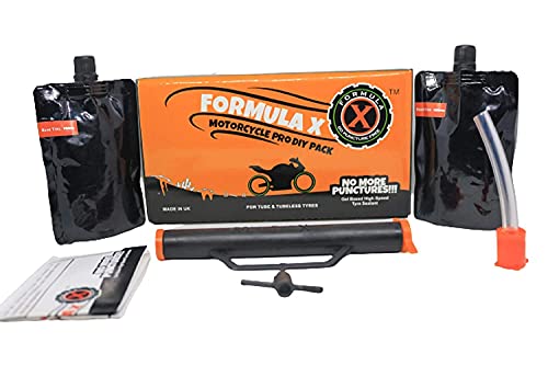 Formula X Gel Based High Speed Puncture Sealant Motorcycle Pro for 2 Tyres (KTM 200, Yamaha FZ, and more)