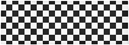 Honey Day House Custom Chess Board Area Rug Carpet Runner Rug Mat 10'x 3'3''