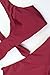 QINSEN Hipsters Sexy Scoop Neck Cropped Top Bandage 2PCS Swimsuit Bikini Sets Wine XL