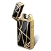 Kivors Arc Lighter - Flameless Lighter Plasma Lighter Cigartte Inferno Lighter USB Dual Lighter Double Arc Cigarette Lighter (Geometry Gold)