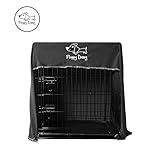 Floppy Dawg Crate Cover. Fits 42 Inch Dog Crates or Smaller. Easy to Put On, Take Off, and Adjust. Doubles as a Comfy Blanket. Slate Gray Lightweight and Breathable Polar Fleece