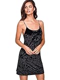 Victoria's Secret Crushed Velvet Slip, Black, XS/S