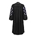lescapsgown Deluxe Doctoral Graduation Gown-Royal Blue Trim Gold Piping(Royal Blue Size 51)