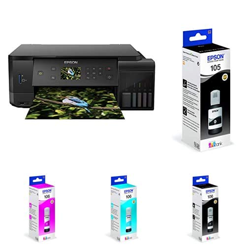 ایگرد | قیمت و خرید Epson EcoTank ET-7700 A4 Print/Scan/Copy Wi-Fi Photo  Printer, Black with Additional Ink Bottle Set