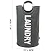 DOKEHOM 82L Large Laundry Basket (6 Colors), Collapsible Fabric Laundry Hamper, Foldable Clothes Bag, Folding Washing Bin (Dark Grey, L)