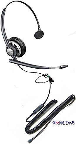 ShoreTel Compatible Plantronics Ultra Noise-Canceling VoIP Mono Headset Bundle | Telephone Interface Cable Included | ShoreTel IP Phones: 420, 480, 480g, 485g