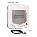 PetSafe Magnetic Key 4-Way Locking Cat Door, Exterior/Interior, White