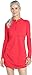 Coolibar UPF 50+ Women's Lawai Ruche Swim Shirt - Sun Protective (Medium- Poppy Red)